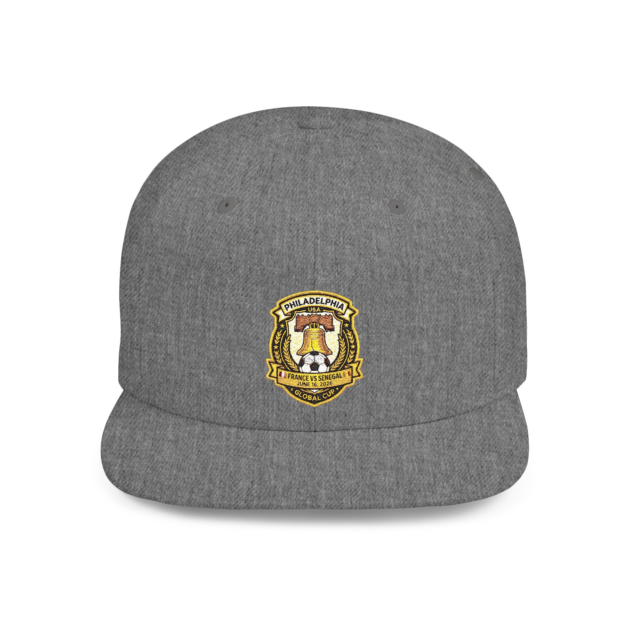 Heraldic Crest Lion Emblem flat bill snapback | Embroidered Logo Cap