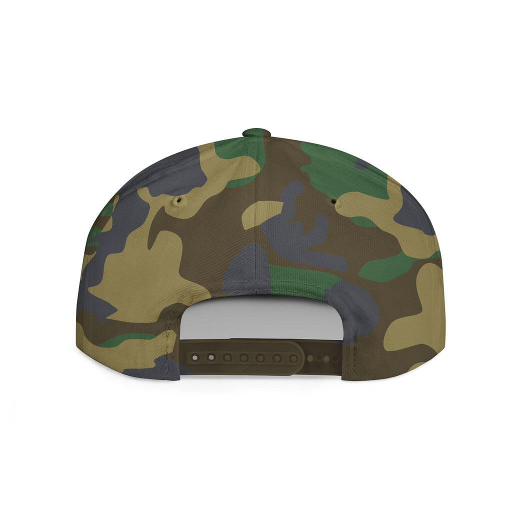 Heraldic Crest Lion Emblem flat bill snapback | Embroidered Logo Cap