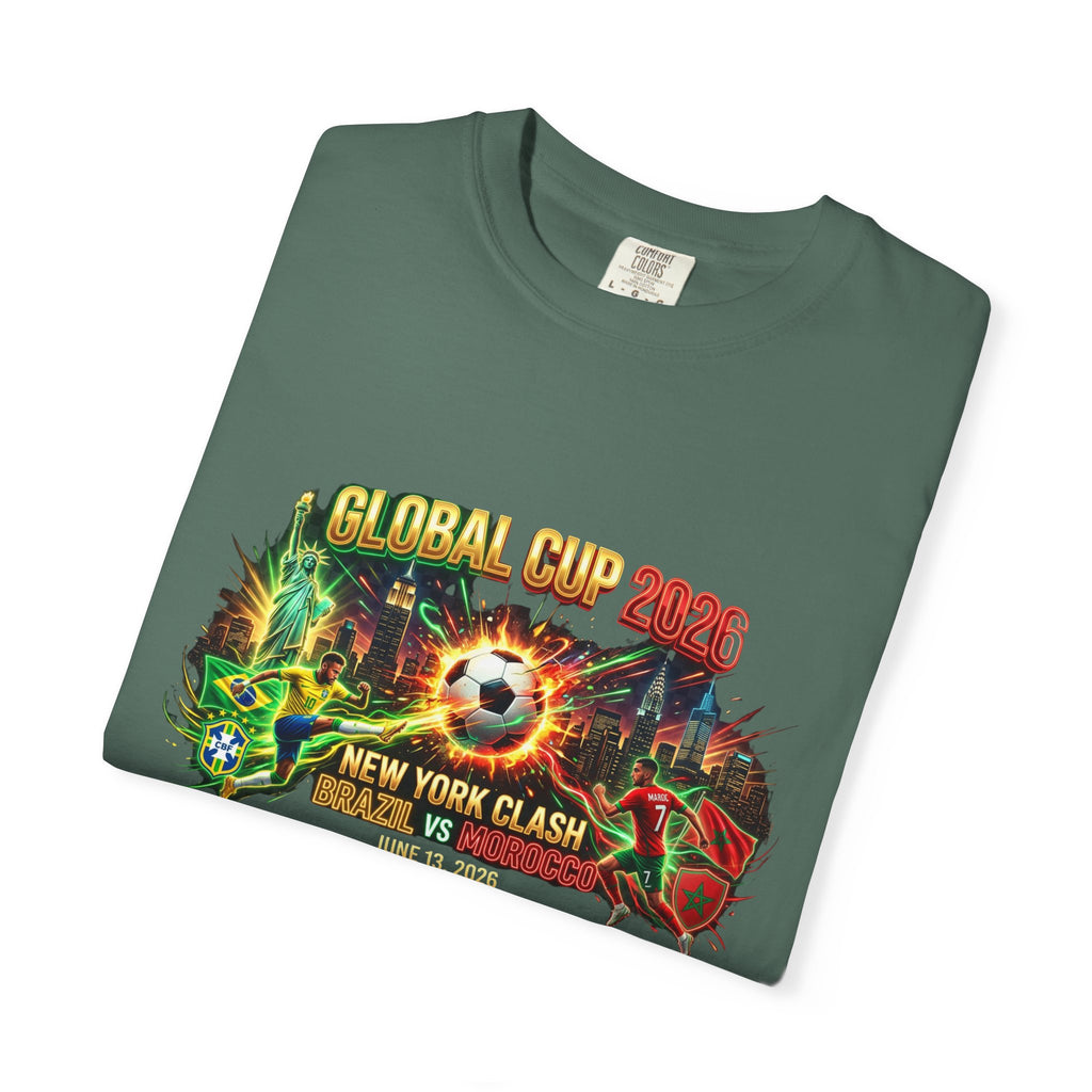 Brazil vs Morocco Global Cup T-shirt | Soccer Match Logo Tee