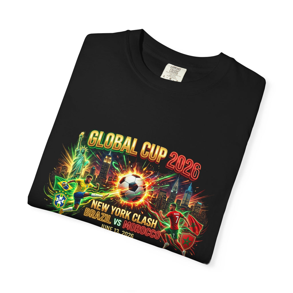 Brazil vs Morocco Global Cup T-shirt | Soccer Match Logo Tee
