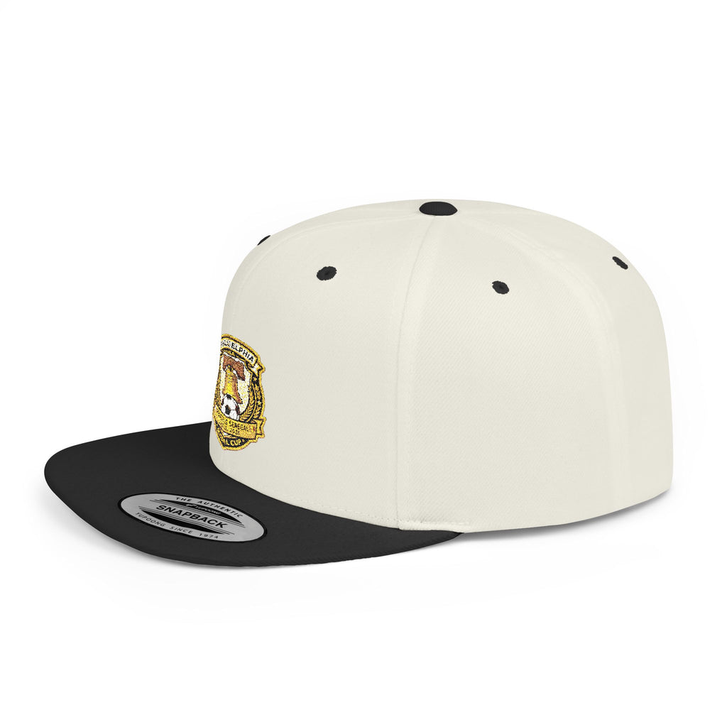 Heraldic Crest Lion Emblem flat bill snapback | Embroidered Logo Cap