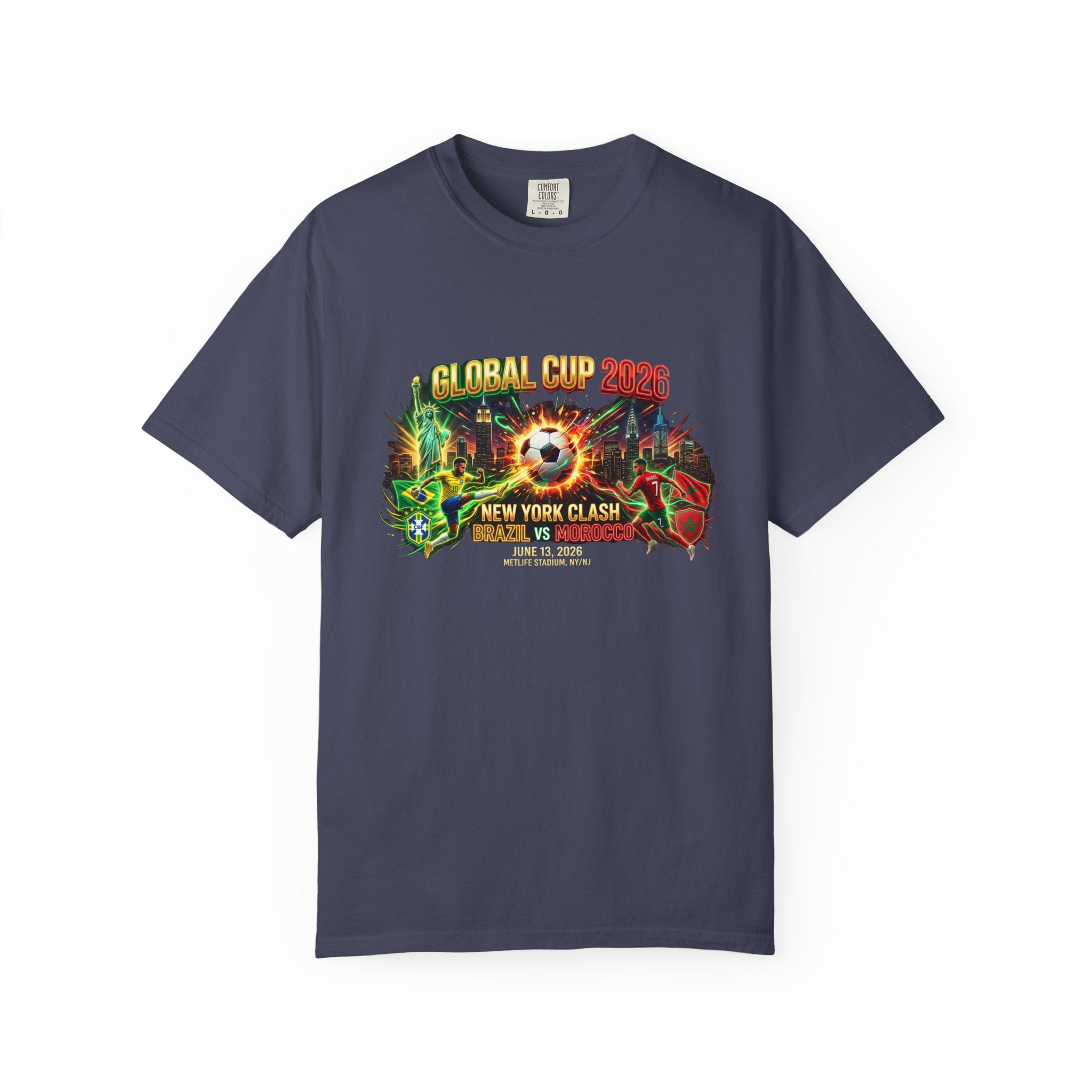 Brazil vs Morocco Global Cup T-shirt | Soccer Match Logo Tee