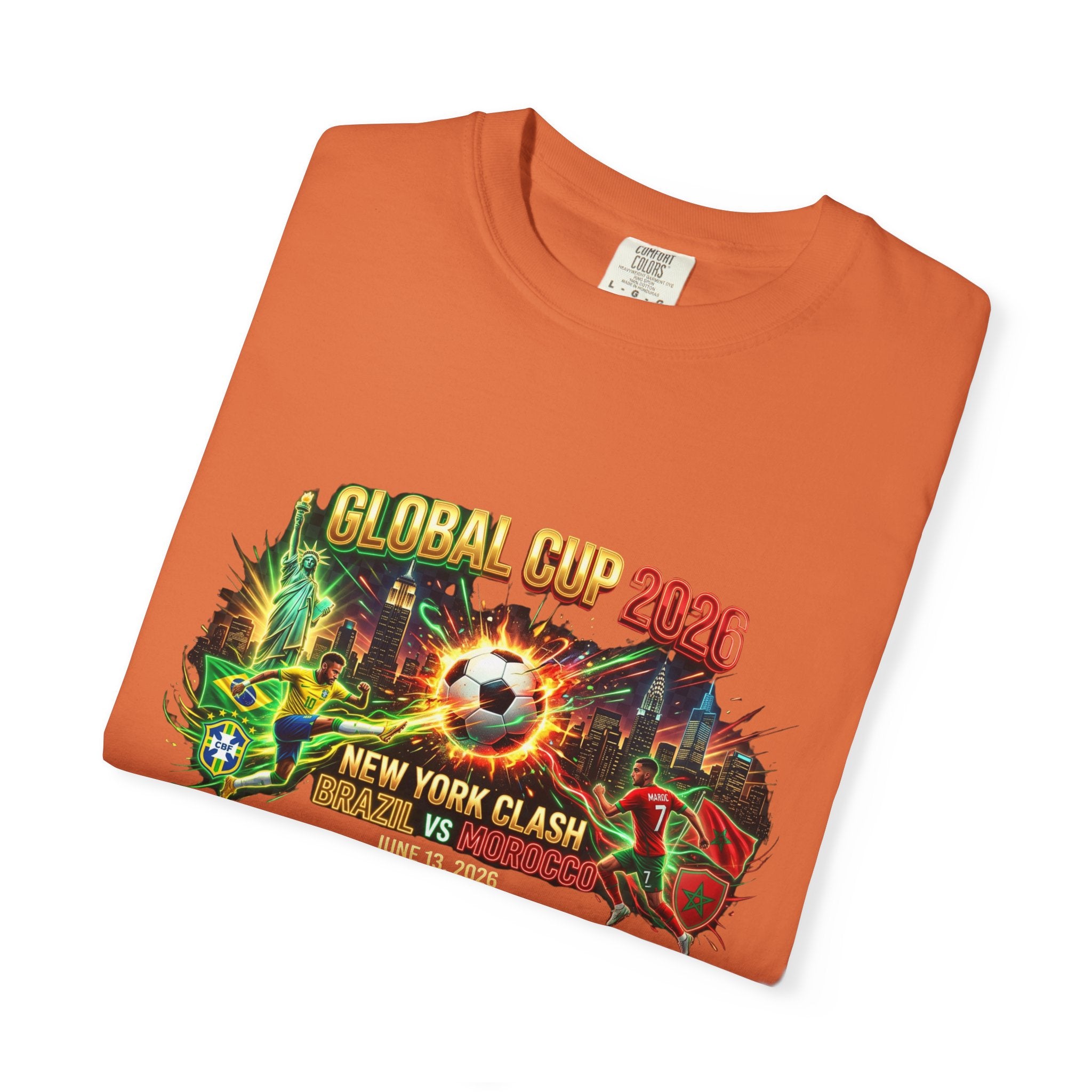 Brazil vs Morocco Global Cup T-shirt | Soccer Match Logo Tee