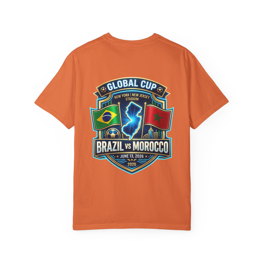 Brazil vs Morocco Global Cup T-shirt | Soccer Match Logo Tee