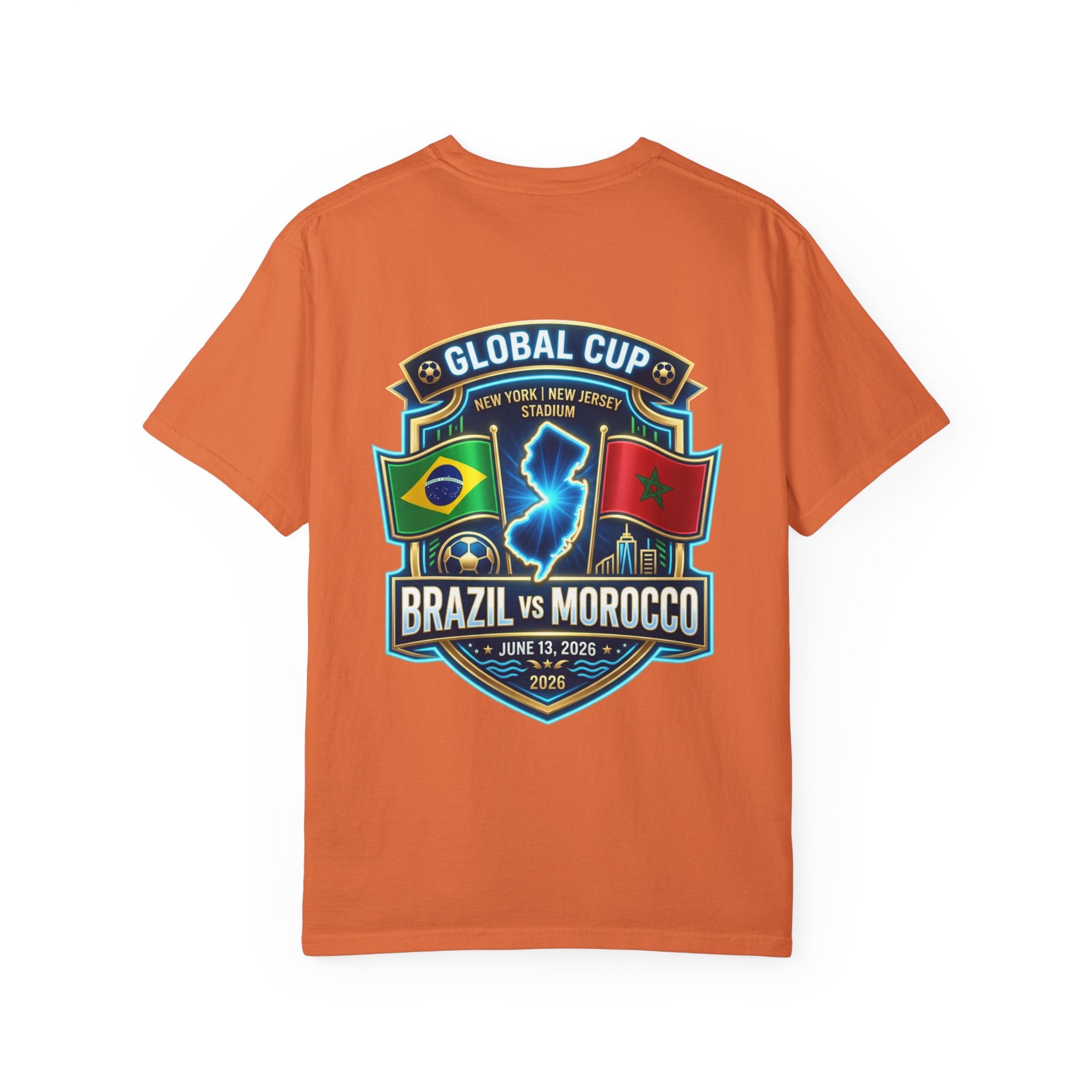 Brazil vs Morocco Global Cup T-shirt | Soccer Match Logo Tee