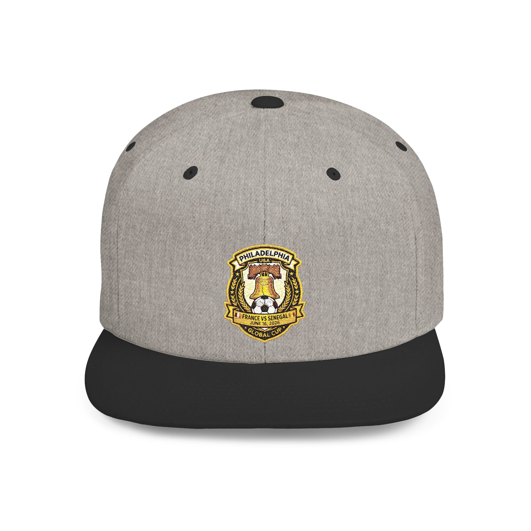 Heraldic Crest Lion Emblem flat bill snapback | Embroidered Logo Cap