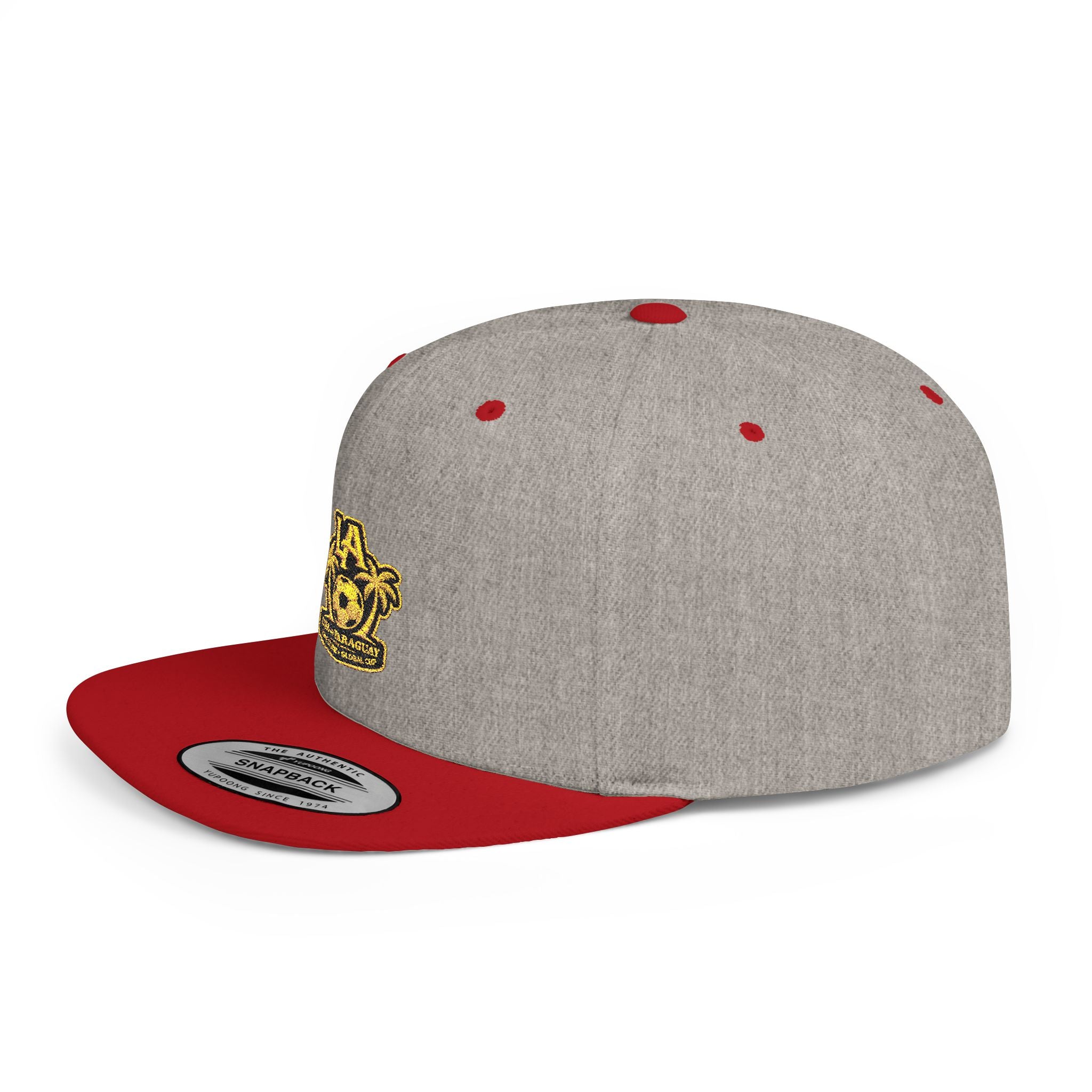 LA Palm Tree Crest Flat Bill Snapback | Embroidered Logo Cap
