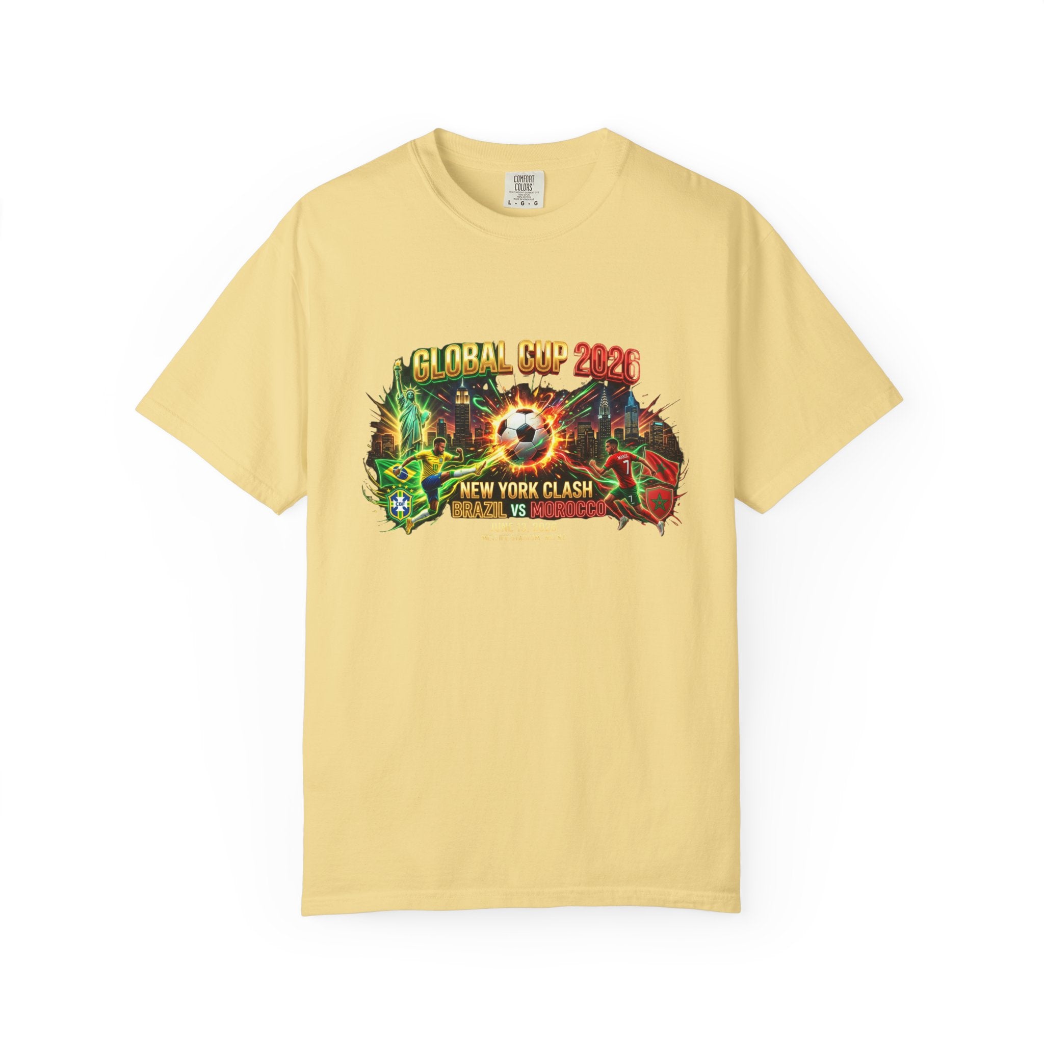 Brazil vs Morocco Global Cup T-shirt | Soccer Match Logo Tee