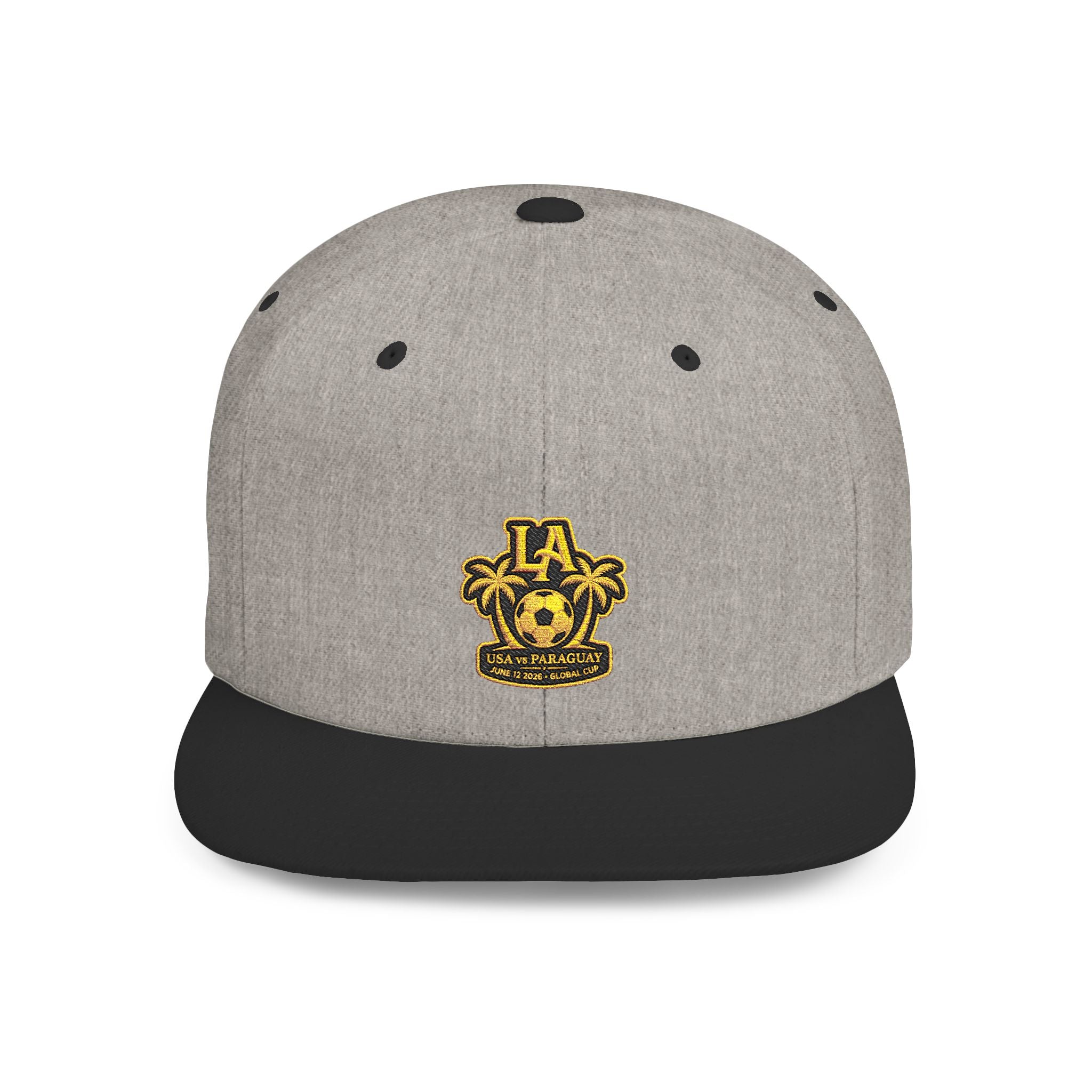 LA Palm Tree Crest Flat Bill Snapback | Embroidered Logo Cap