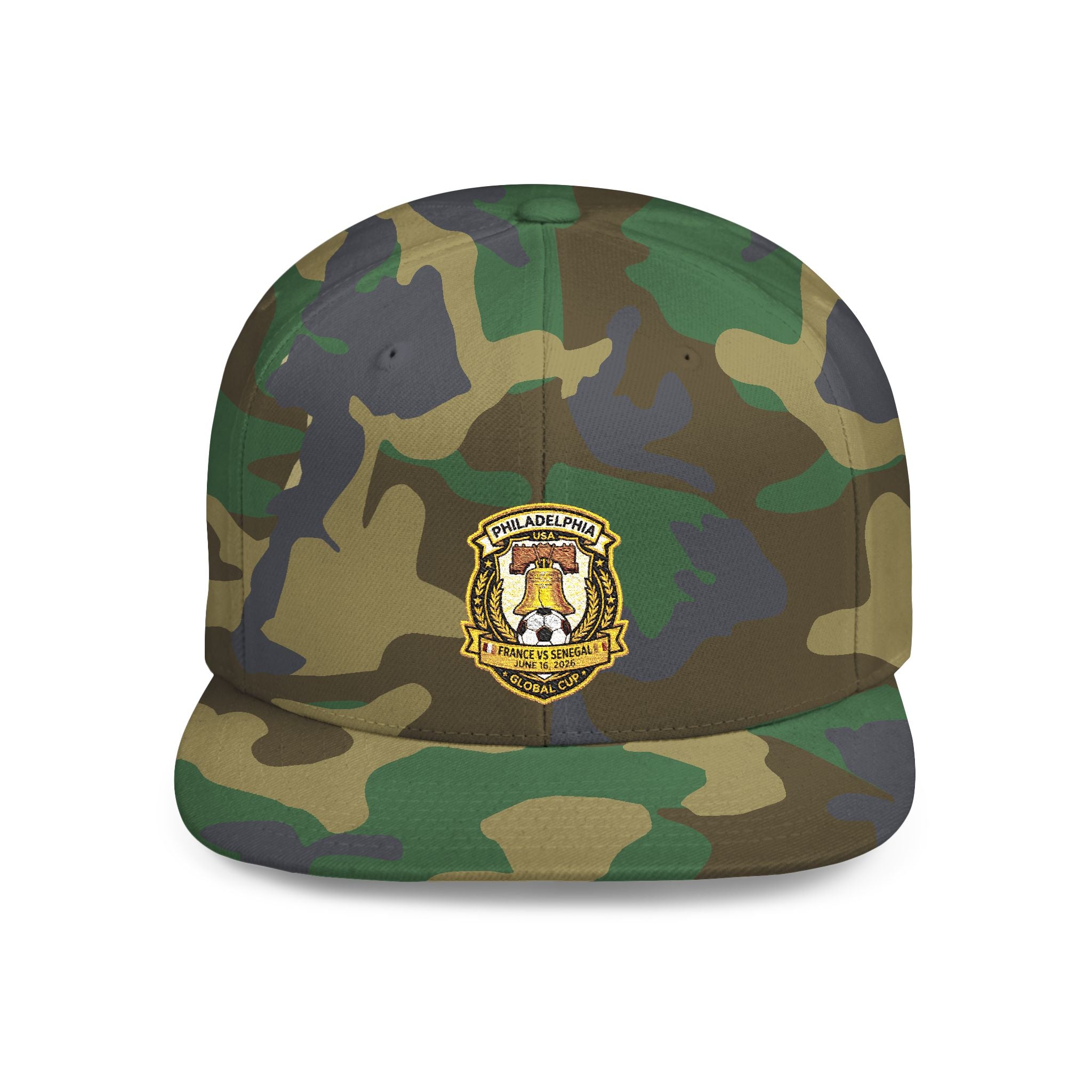 Heraldic Crest Lion Emblem flat bill snapback | Embroidered Logo Cap