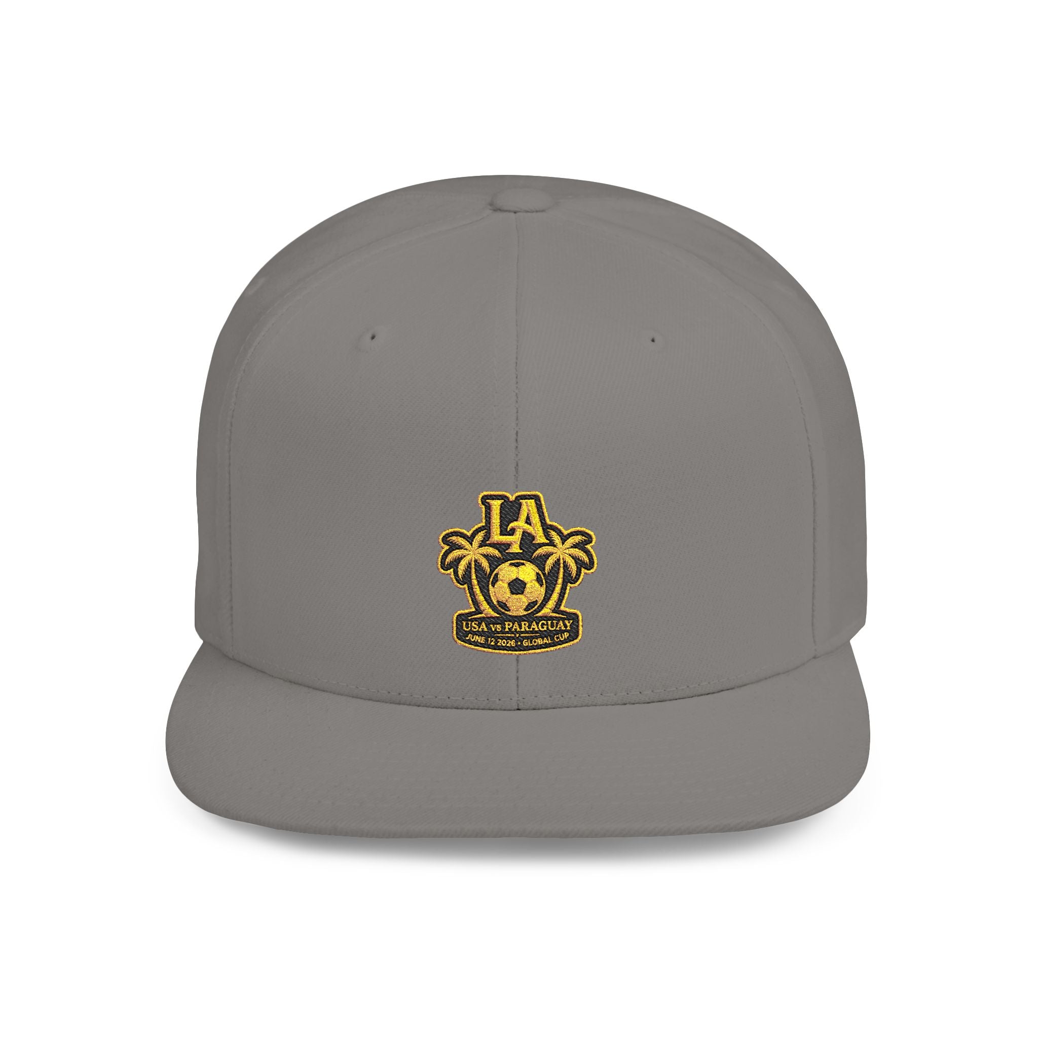 LA Palm Tree Crest Flat Bill Snapback | Embroidered Logo Cap