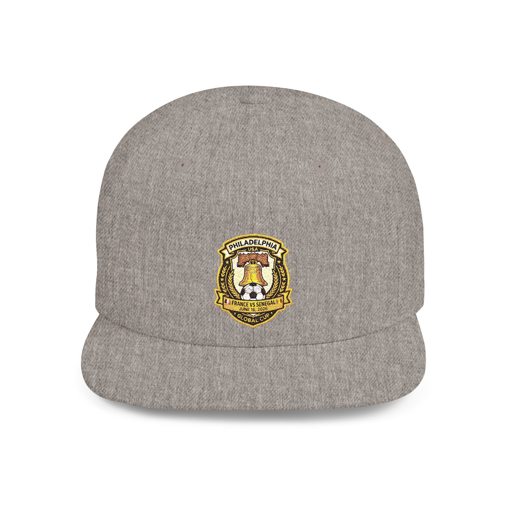 Heraldic Crest Lion Emblem flat bill snapback | Embroidered Logo Cap