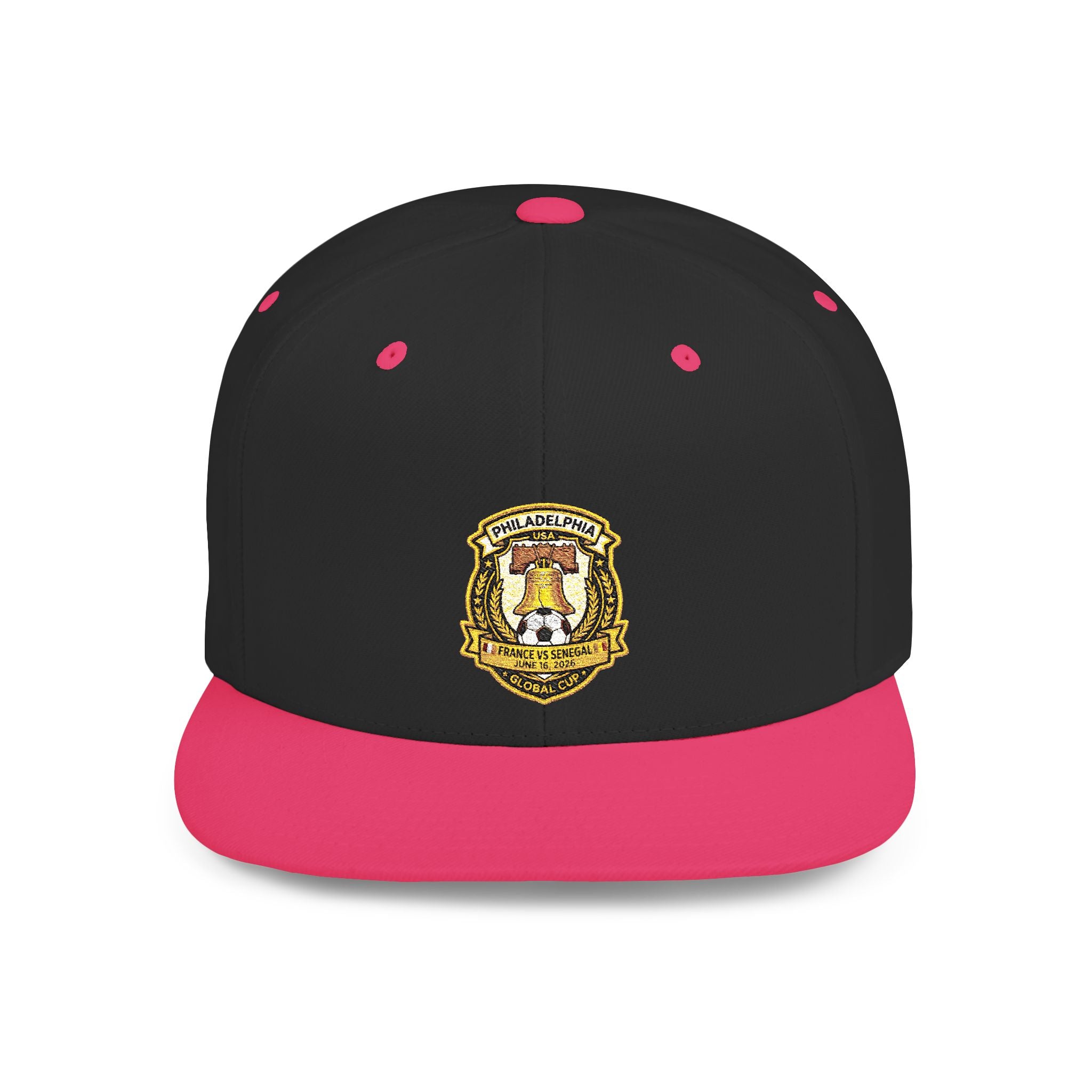 Heraldic Crest Lion Emblem flat bill snapback | Embroidered Logo Cap