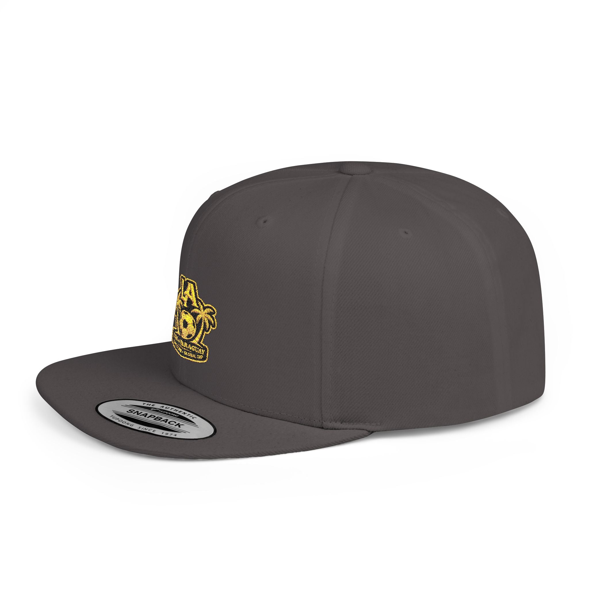 LA Palm Tree Crest Flat Bill Snapback | Embroidered Logo Cap