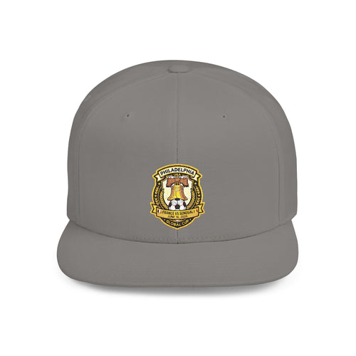 Heraldic Crest Lion Emblem flat bill snapback | Embroidered Logo Cap