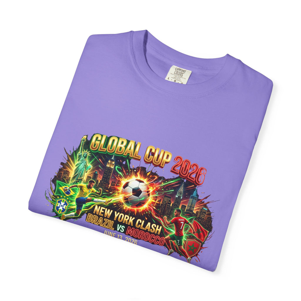 Brazil vs Morocco Global Cup T-shirt | Soccer Match Logo Tee