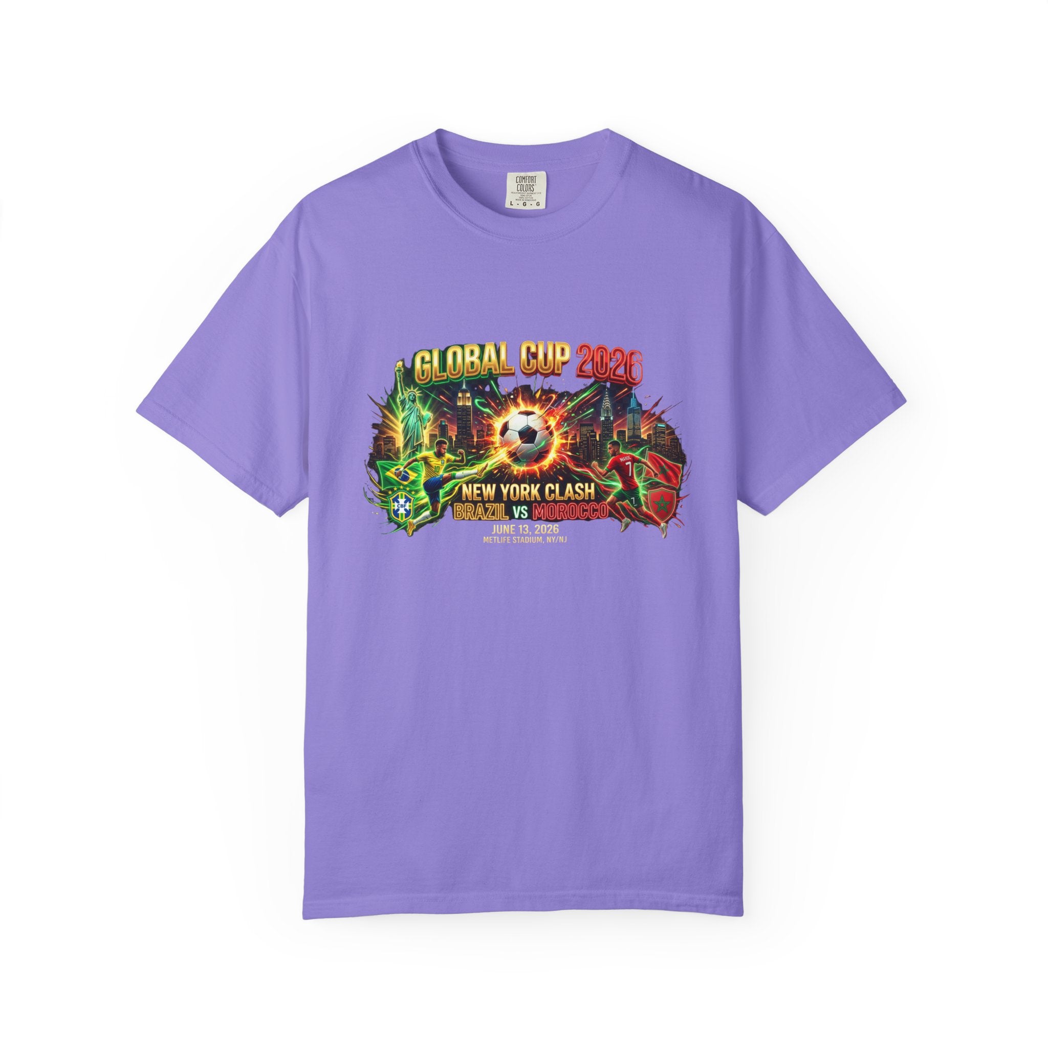 Brazil vs Morocco Global Cup T-shirt | Soccer Match Logo Tee