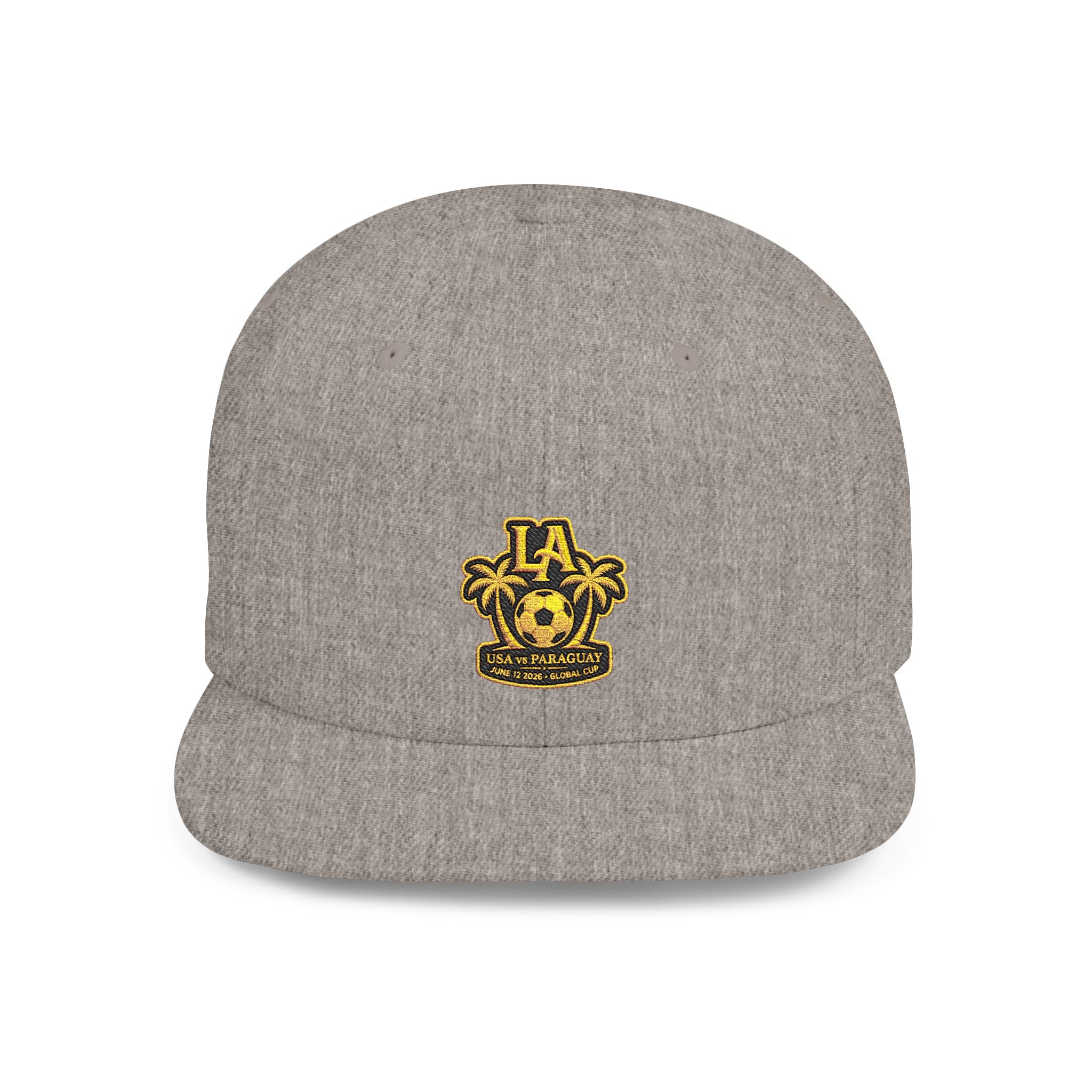 LA Palm Tree Crest Flat Bill Snapback | Embroidered Logo Cap