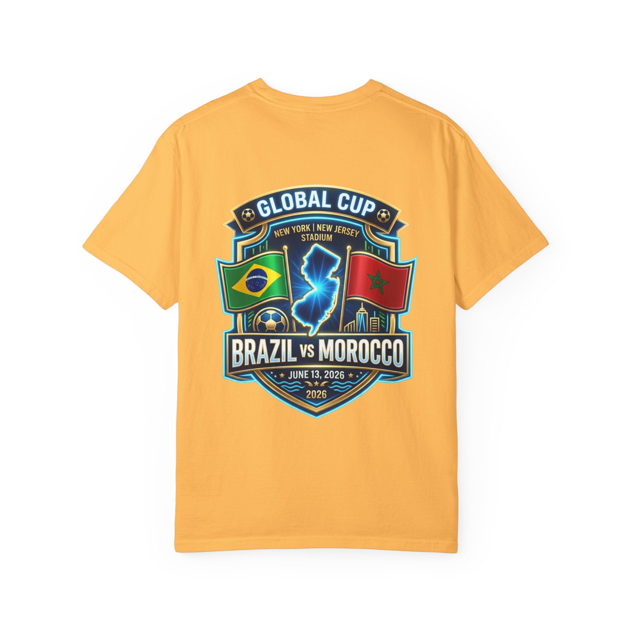 Brazil vs Morocco Global Cup T-shirt | Soccer Match Logo Tee