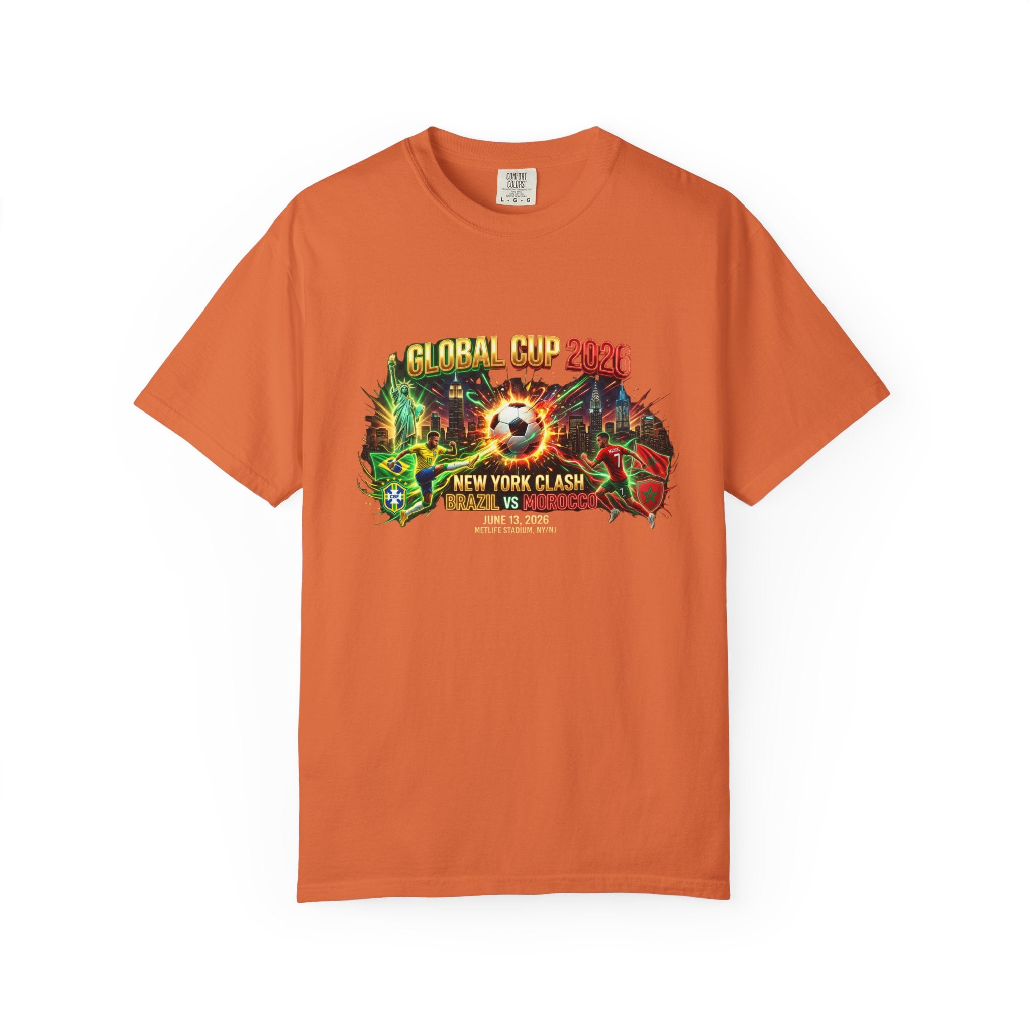 Brazil vs Morocco Global Cup T-shirt | Soccer Match Logo Tee