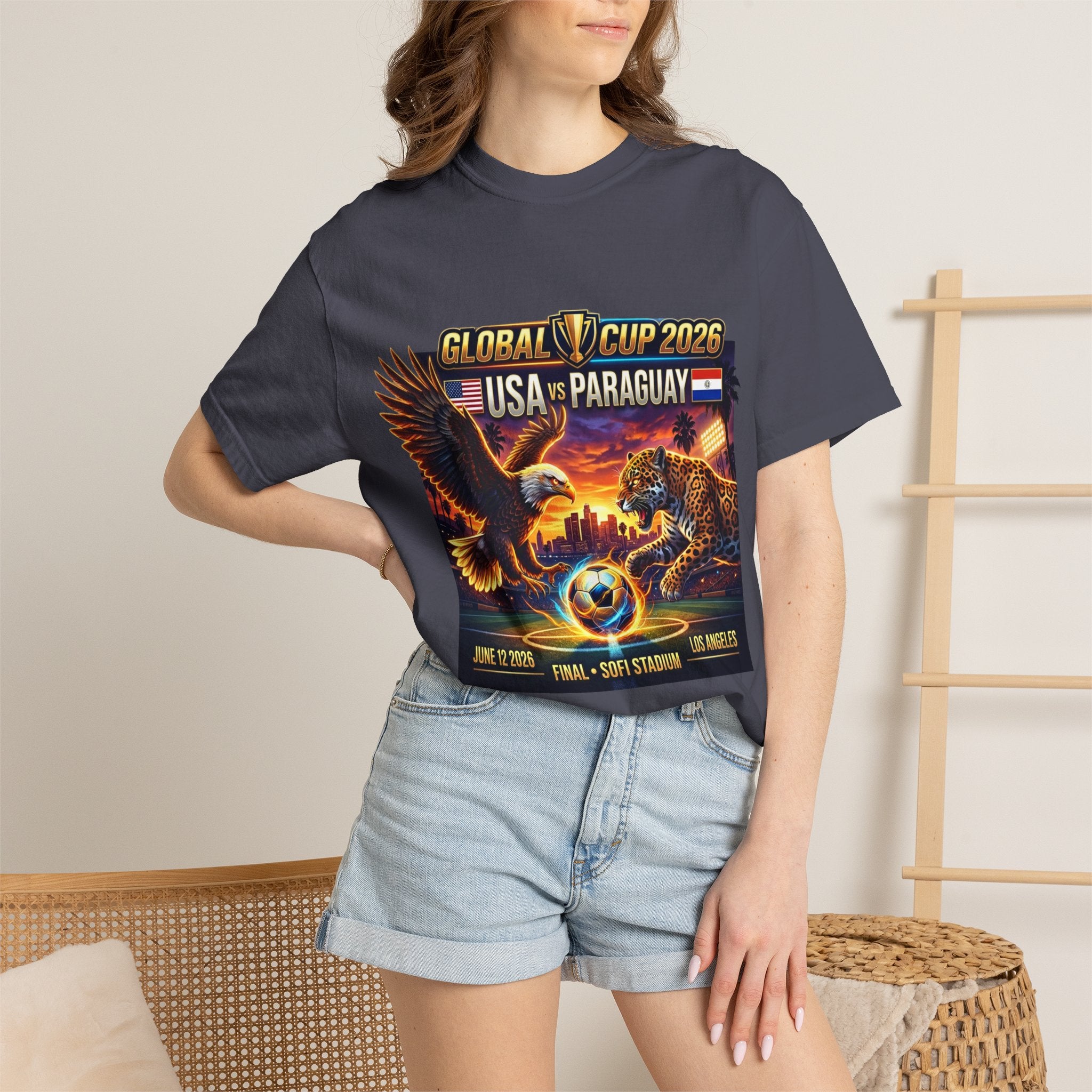 USA vs Paraguay Global Cup 2026 T-shirt | Soccer Final Los Angeles Stadium