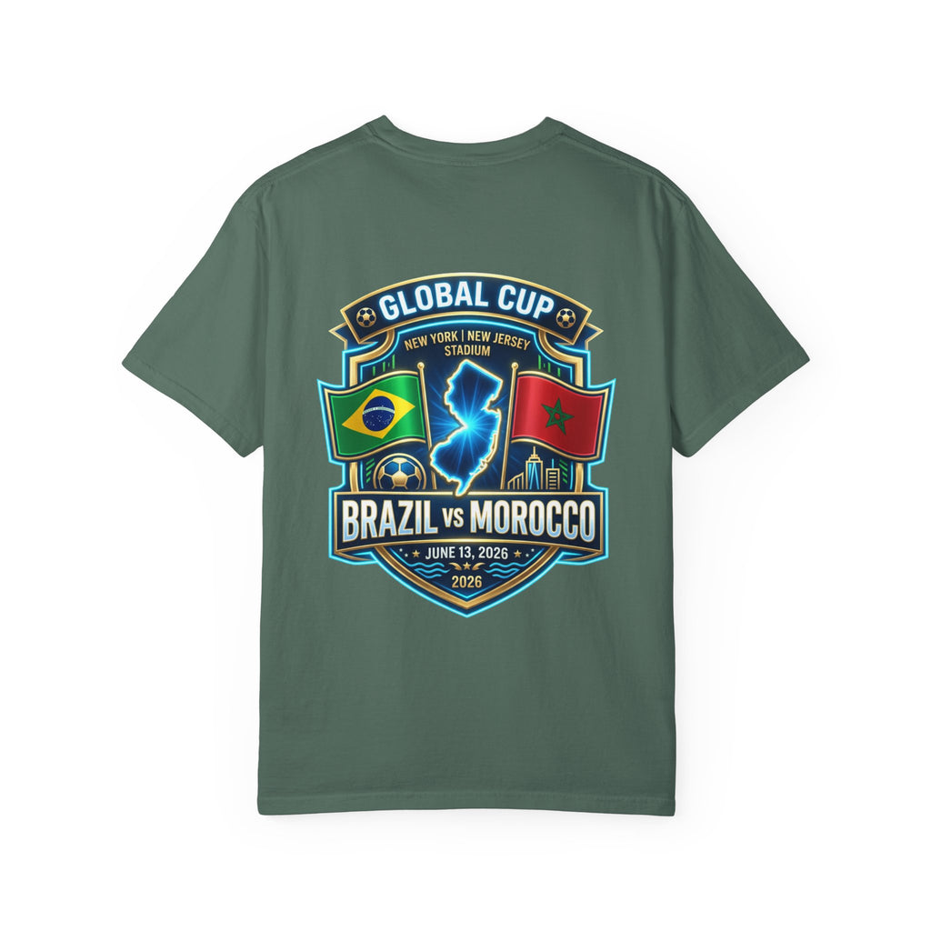 Brazil vs Morocco Global Cup T-shirt | Soccer Match Logo Tee