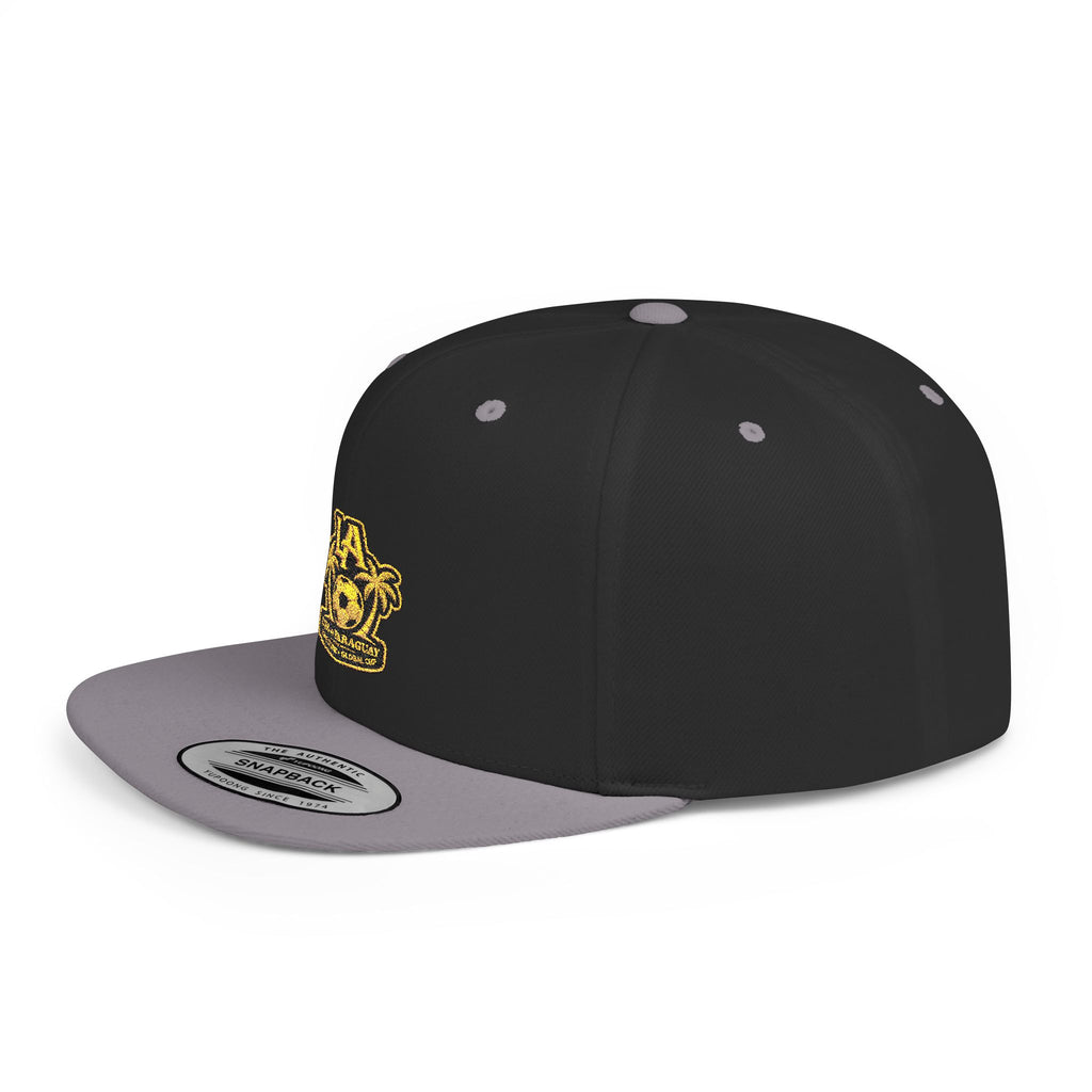LA Palm Tree Crest Flat Bill Snapback | Embroidered Logo Cap