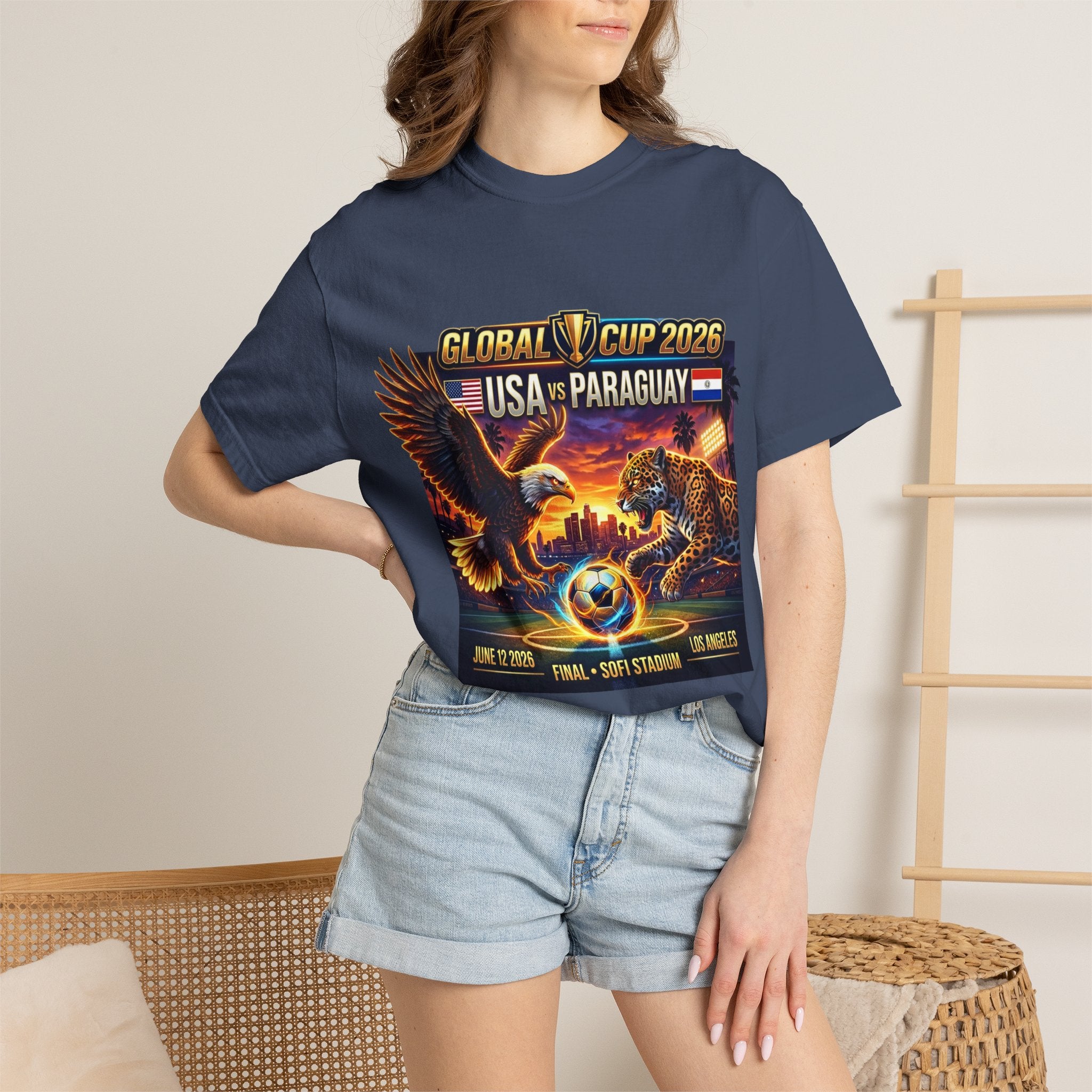 USA vs Paraguay Global Cup 2026 T-shirt | Soccer Final Los Angeles Stadium