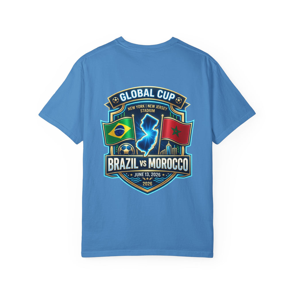 Brazil vs Morocco Global Cup T-shirt | Soccer Match Logo Tee