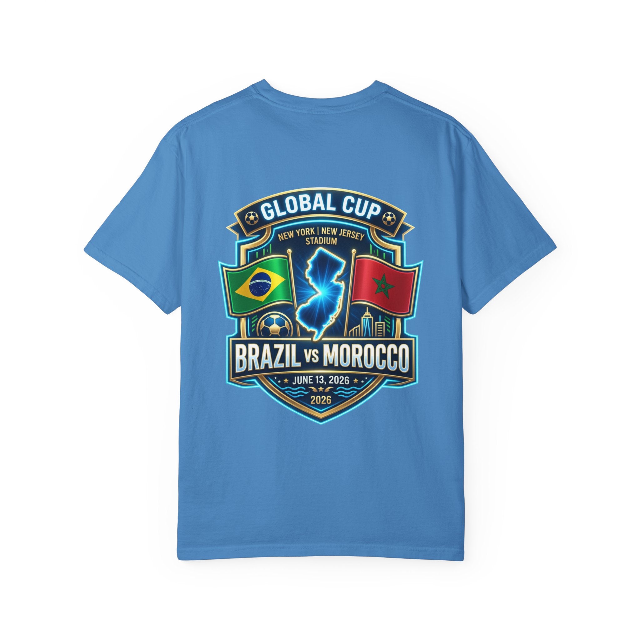 Brazil vs Morocco Global Cup T-shirt | Soccer Match Logo Tee