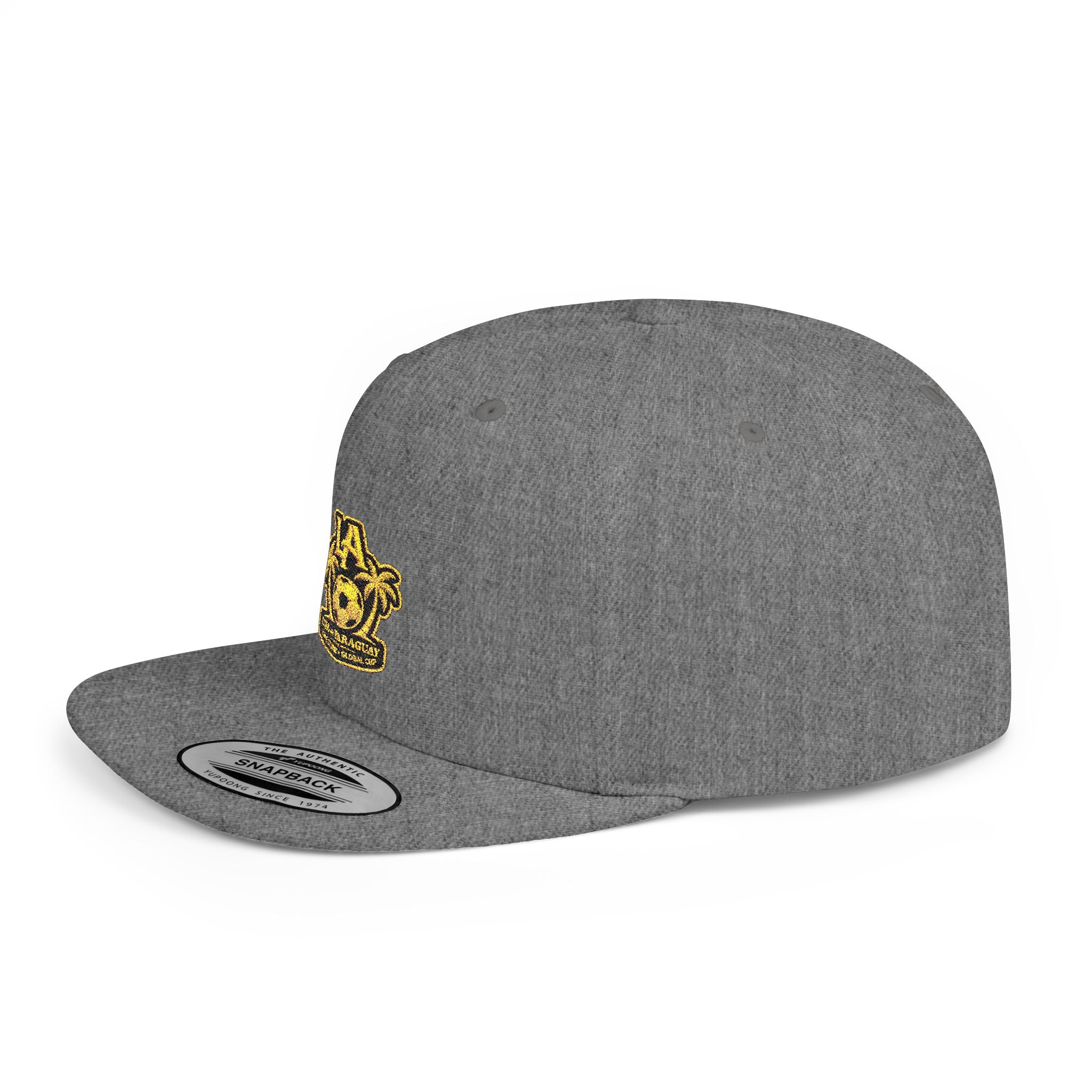 LA Palm Tree Crest Flat Bill Snapback | Embroidered Logo Cap