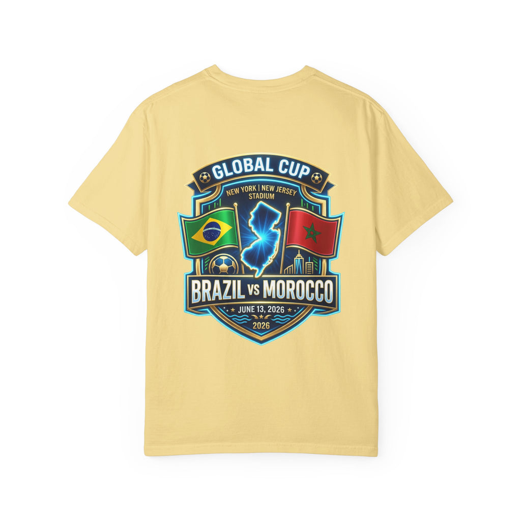 Brazil vs Morocco Global Cup T-shirt | Soccer Match Logo Tee